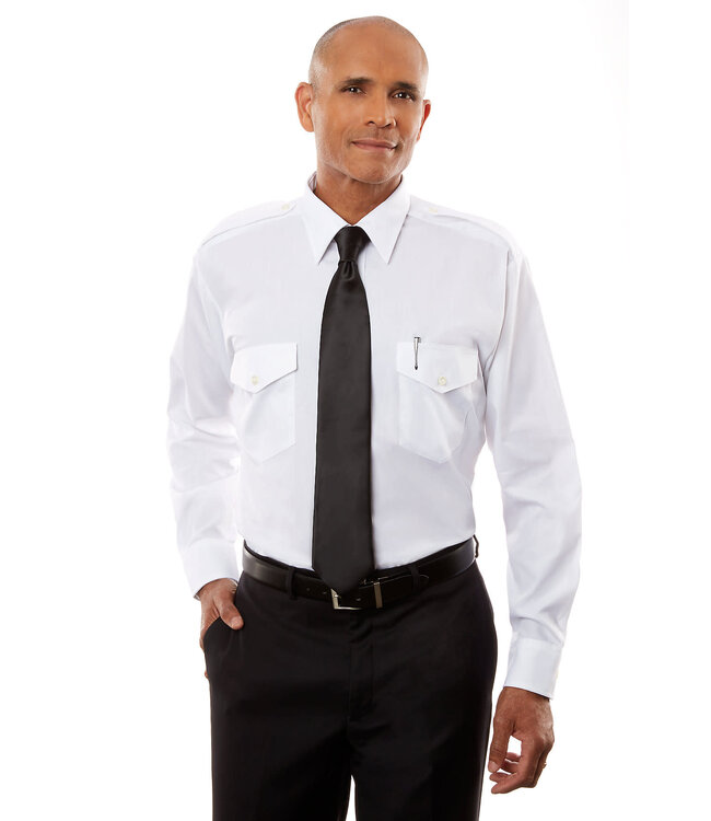 Phillips Van-Heusen Corp Shirt: Aviator Long Sleeve Wht 15.5 - CLEARANCE, FINAL SALE