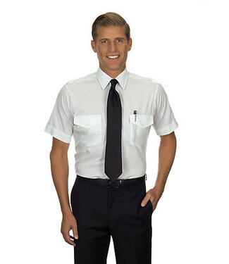 Phillips Van-Heusen Corp Shirt: Aviator SS Wht 15 - CLEARANCE, FINAL SALE