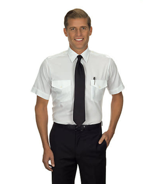 Phillips Van-Heusen Corp Shirt: Aviator SS Wht 15 - CLEARANCE, FINAL SALE