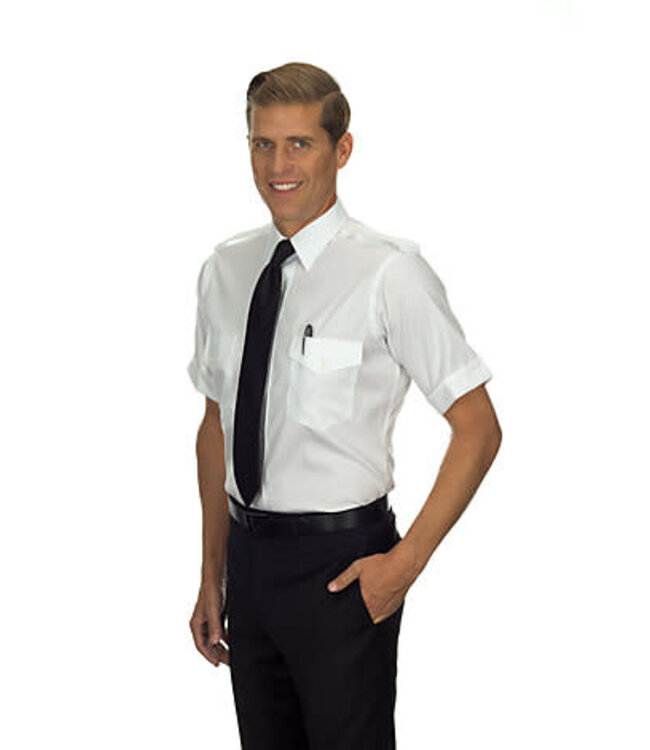 Phillips Van-Heusen Corp Shirt: Commander  SS Wht 15 - CLEARANCE, FINAL SALE