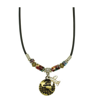 Airplane World Necklace