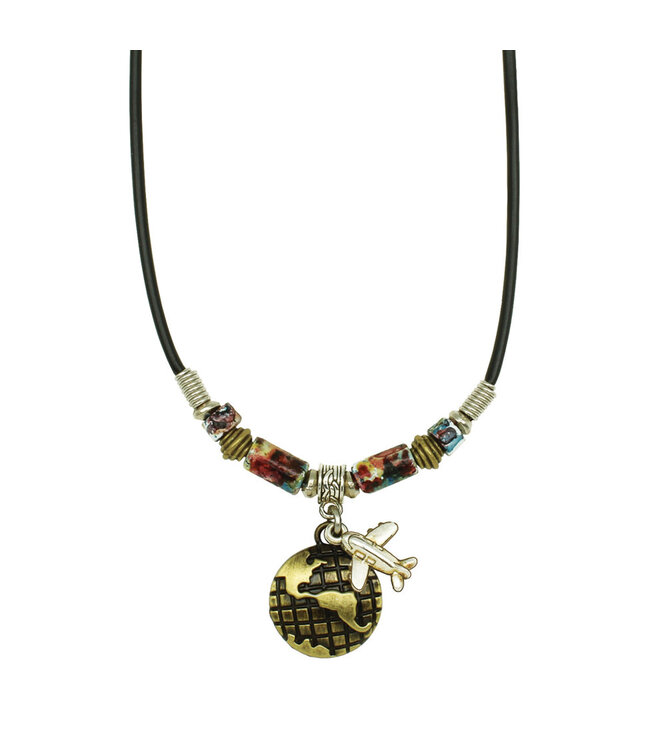 Airplane World Necklace