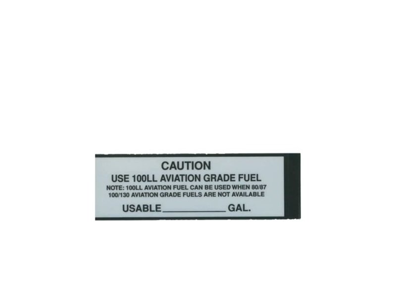 STICKER: CAUTION USE 100LL