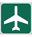 Metal Reflective Sign, Airport Ahead