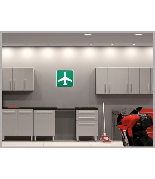 Metal Reflective Sign, Airport Ahead