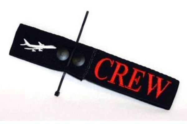 Crew Tag Embroidered On Canvas