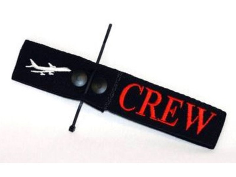 Crew Tag Embroidered On Canvas