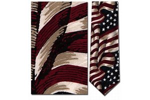 Tie: American Flag Silk
