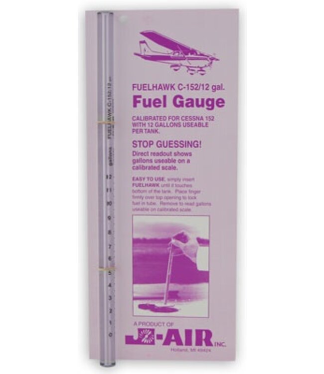 Fuel Gauge: C152 Fuelhawk 12 Gallons