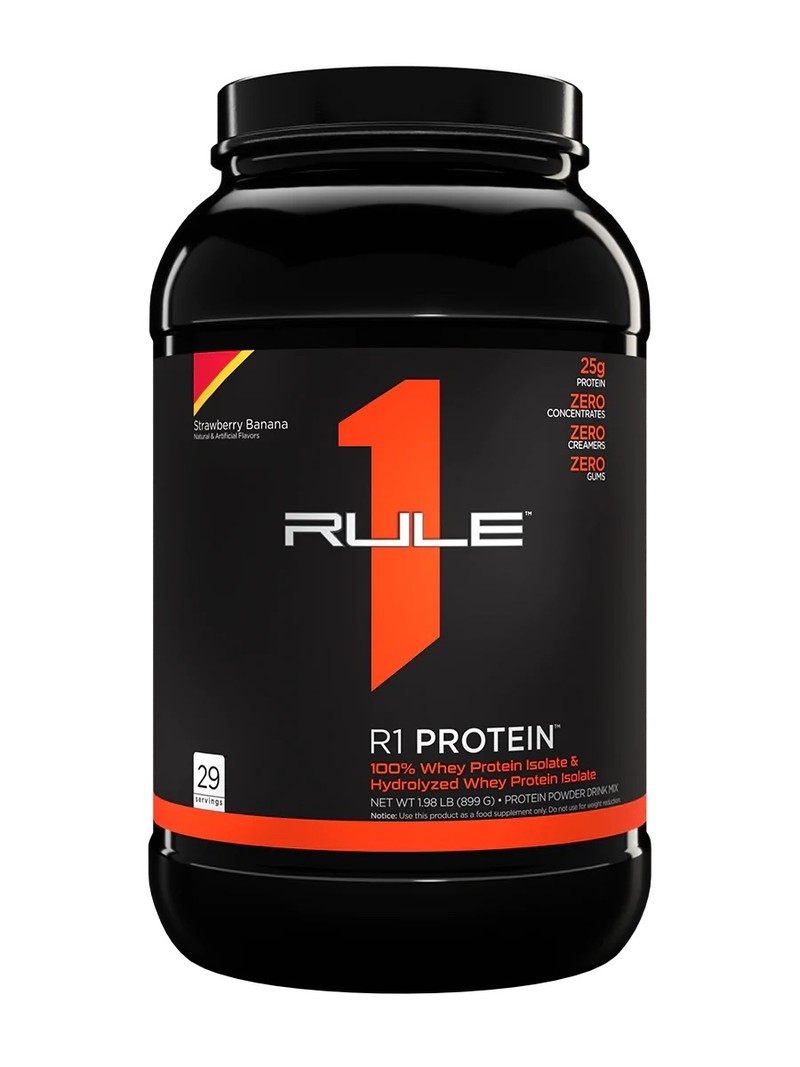 Rule 1 Whey Protein Isolate with FREE Rule 1 Shaker bottle, R1 PROTEIN  WHEY ISOLATE/HYDROLYSATE FORMULA Our flagship protein is made with  super-pure 100% whey isolate, fast-acting whey hydrolysate, and  virtually