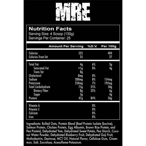 Mre Nutrition Label Besto Blog