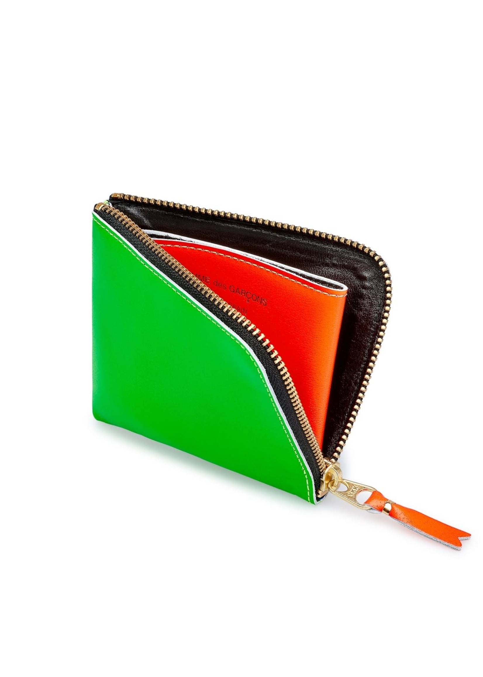 Super Fluo Half Zip Wallet - Orange/Green - SA3100SF - Comme Des