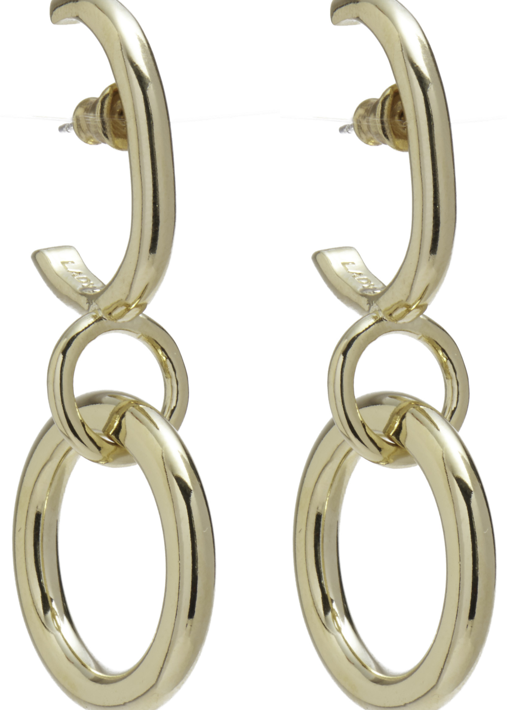 Lady Grey Latch Earring in 14K Gold Plated Bronze