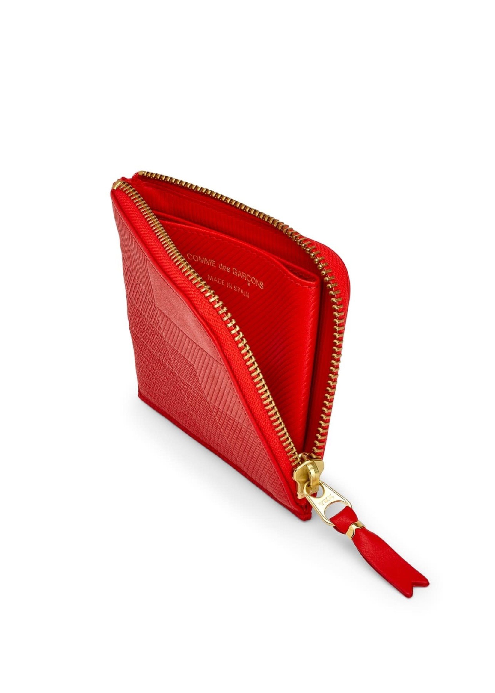 Comme des Garçons Intersection Lines 1/2 Zip Wallet Red SA3100LS - NOW OR  NEVER