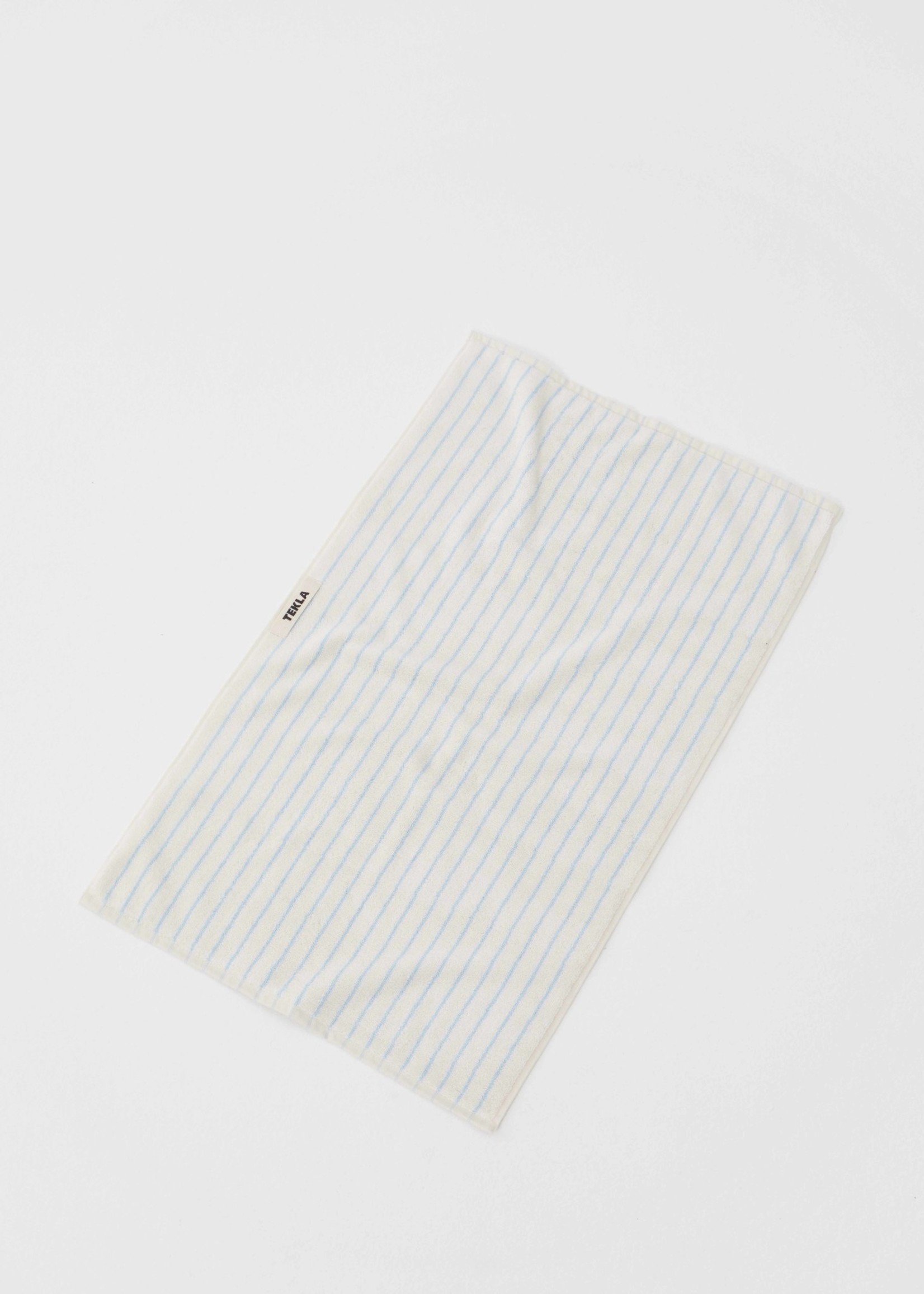 TEKLA Organic Hand Towel in Baby Blue Stripe