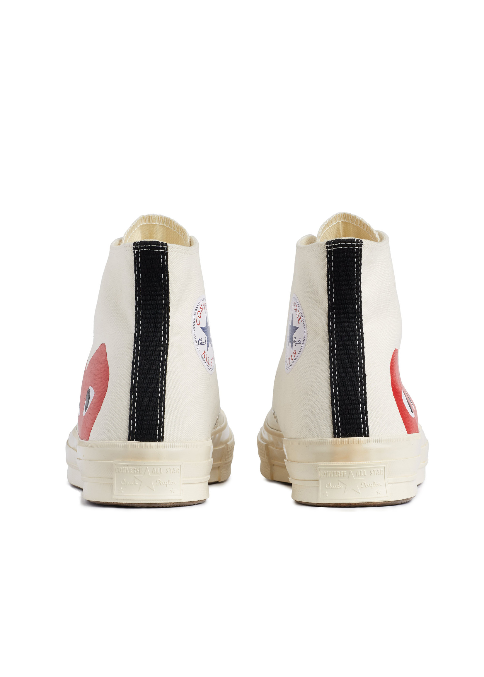 prop Asser hastighed Comme des Garçons PLAY Converse Heart High Top White - NOW OR NEVER