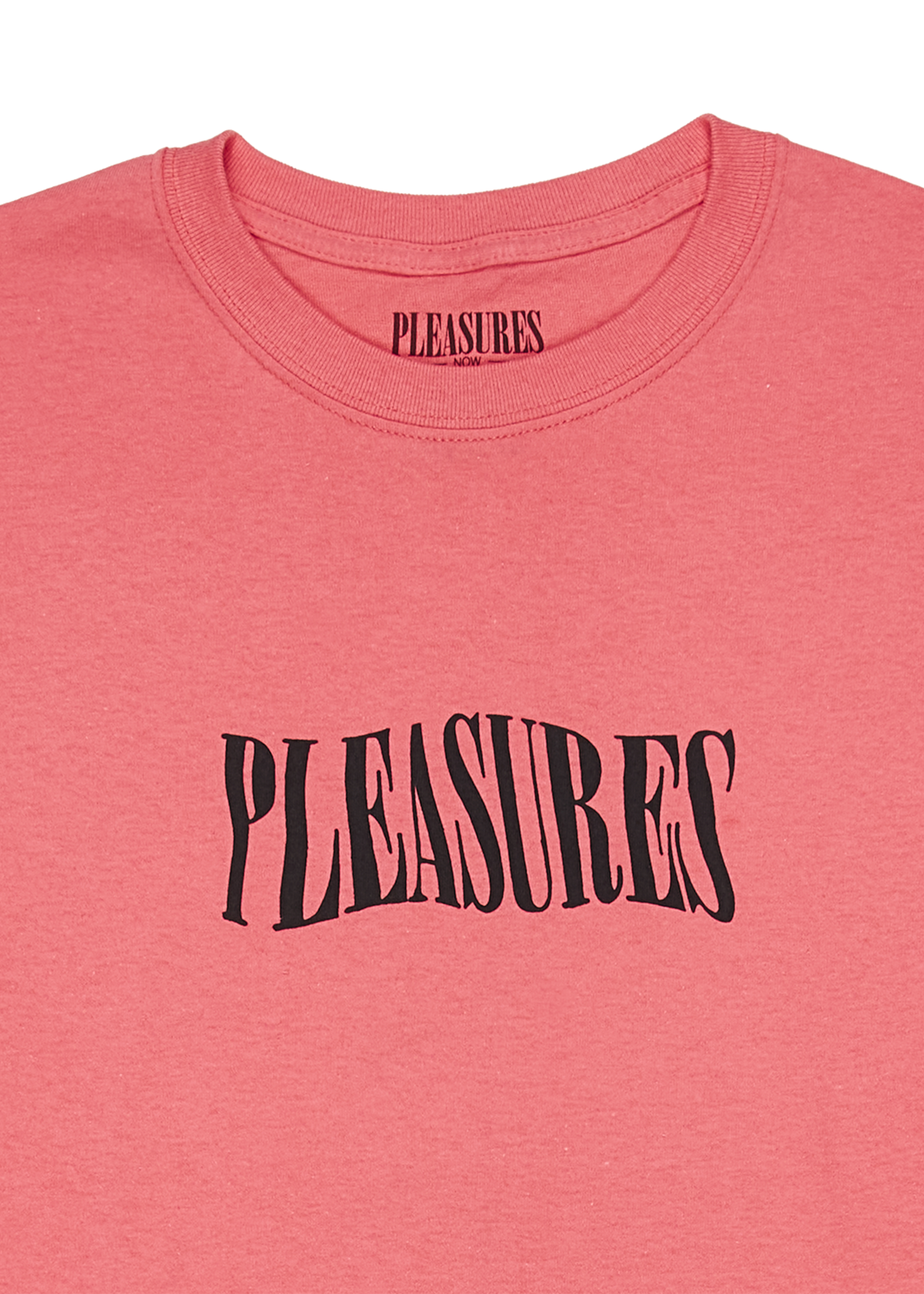 PLEASURES Party Logo T-shirt  in Coral