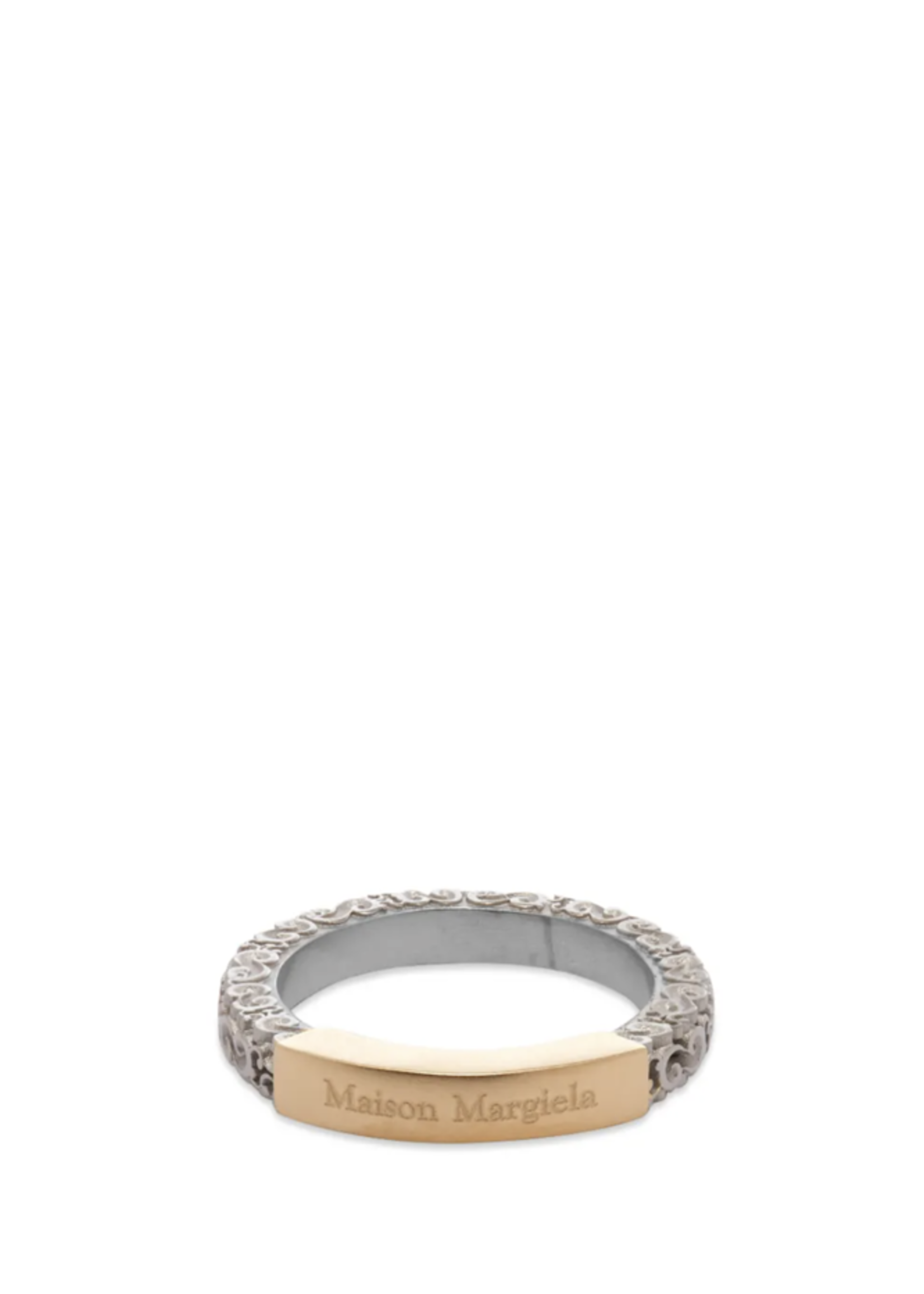 Maison Margiela Logo ring in Silver and Gold