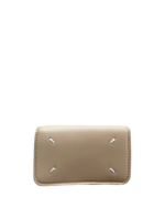 Maison Margiela Small folding snap wallet in Nude