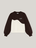 GANNI Wave Sweatshirt in Brown