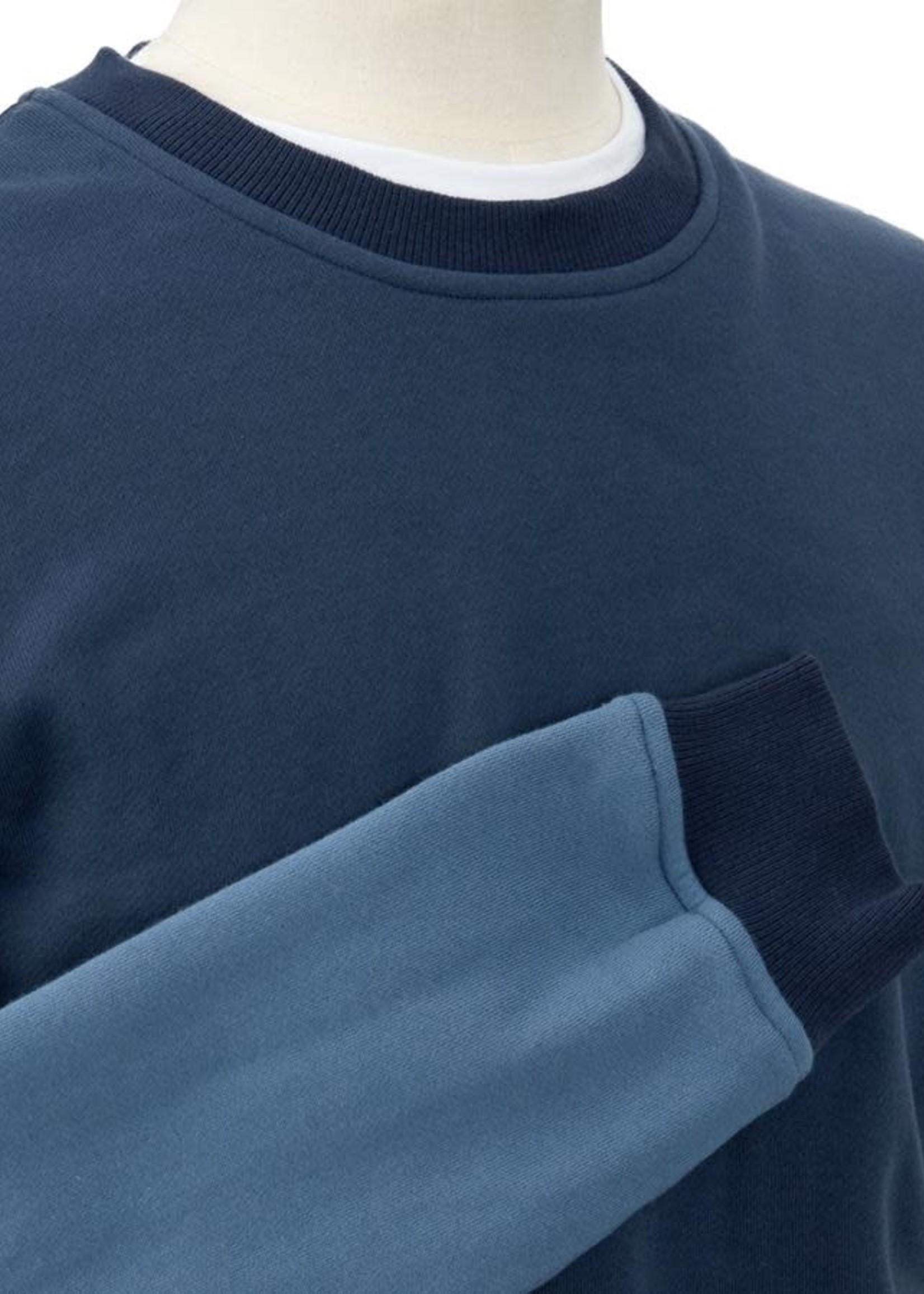 COMME des GARÇONS SHIRT Color Block Crewneck Sweatshirt in Blue
