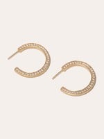 Completed Works C12 Hoop Earrings Gold Vermeil White Topaz