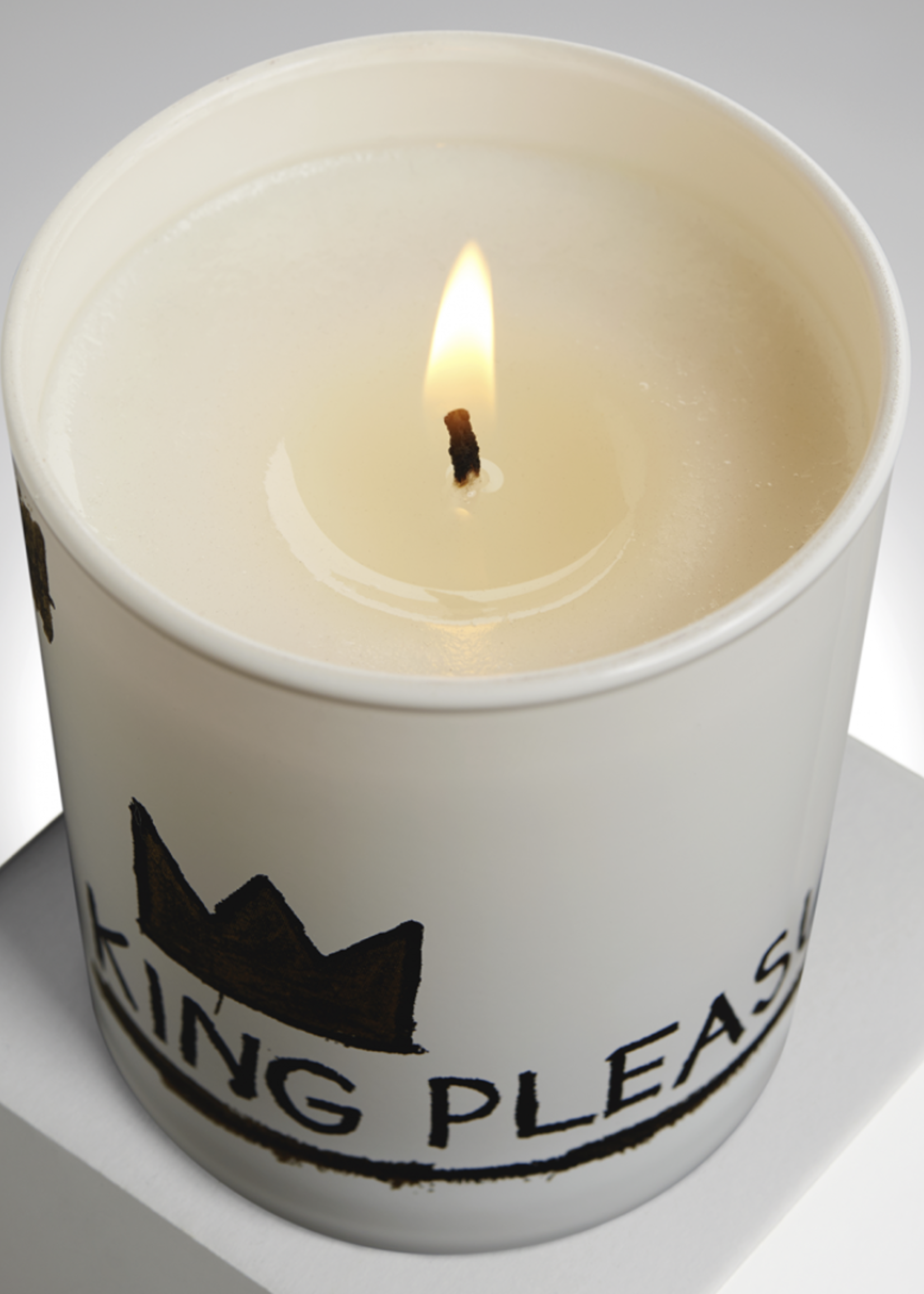 Jean-Michel Basquiat King Candle in White