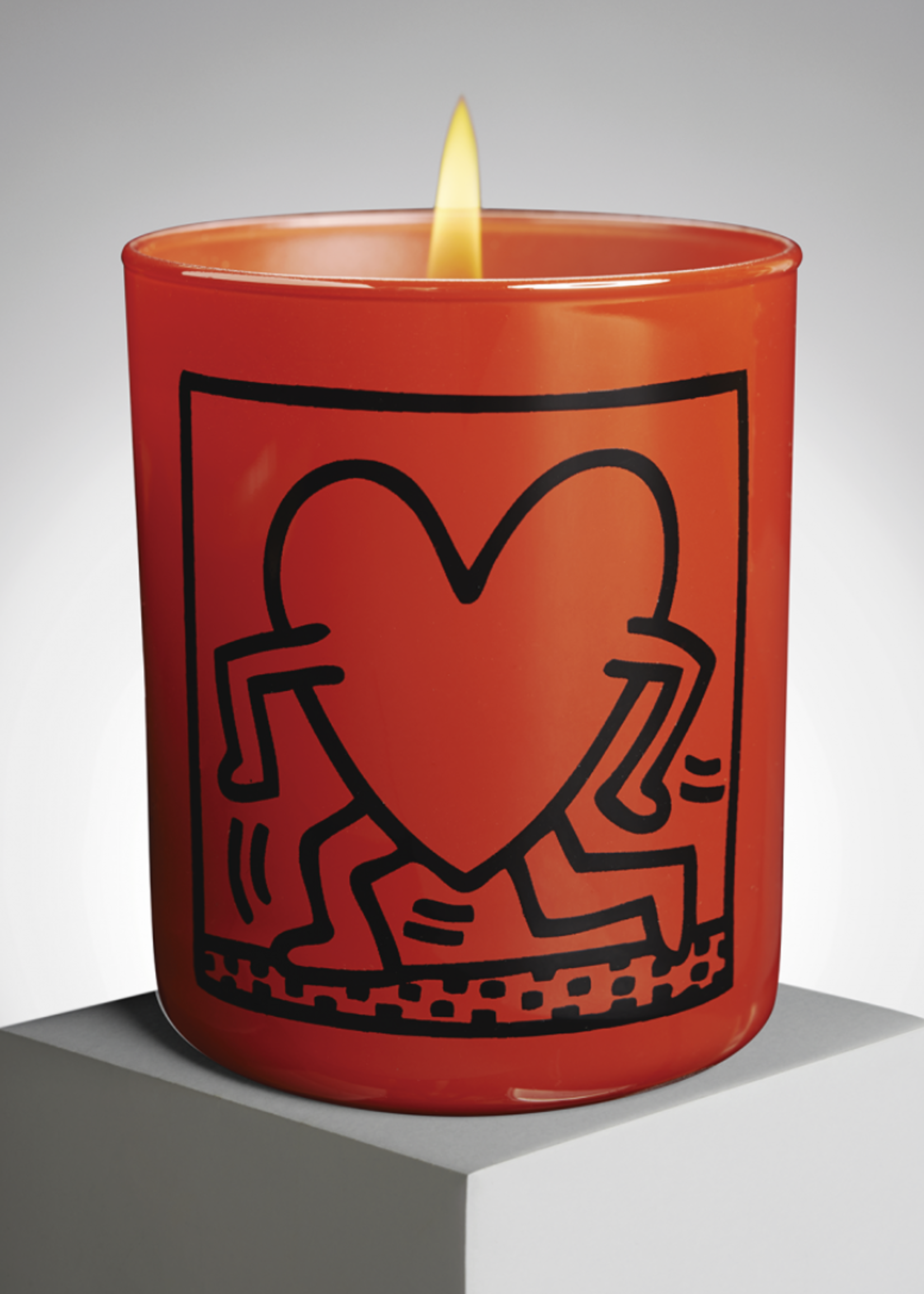 Keith Haring Red Heart Candle