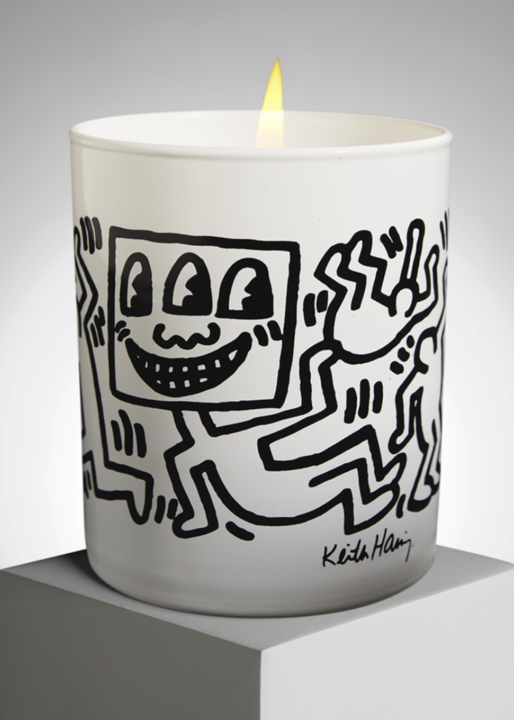 Keith Haring White Candle