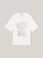 GANNI Smiley Fade T-shirt in White