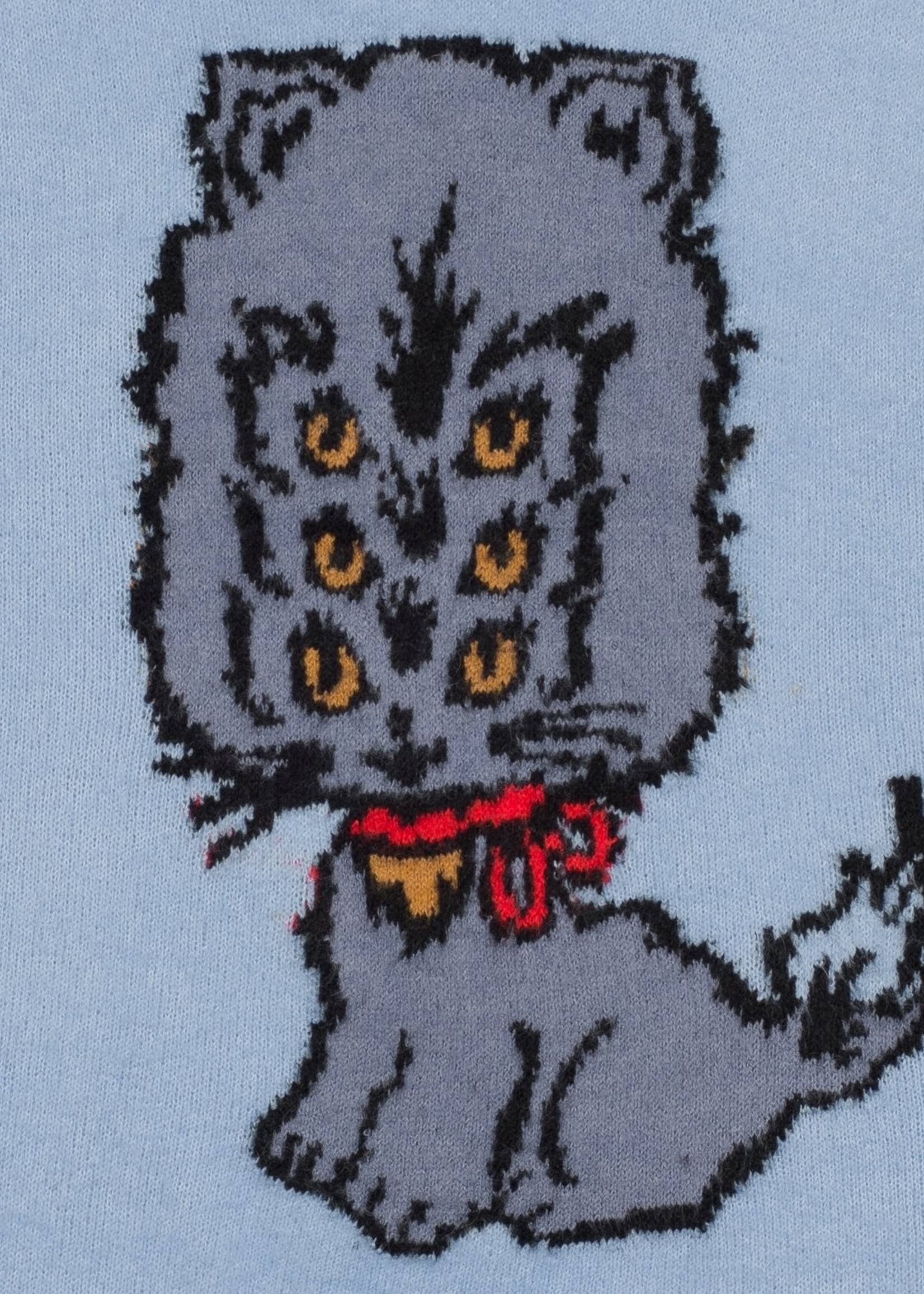Brain Dead Kitty Cat Sweater Vest in Blue