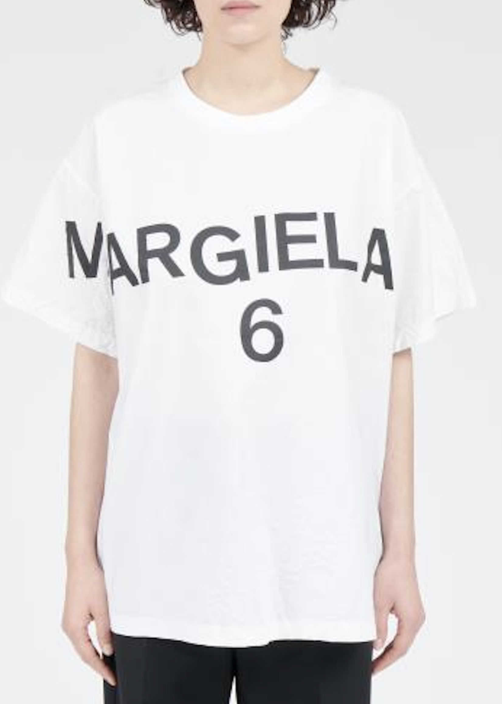 MM6 MAISON MARGIELA Genderless Poplin Logo T-shirt in White