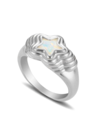 July Child The Starstruck Ring in Opal and Sterling Silver