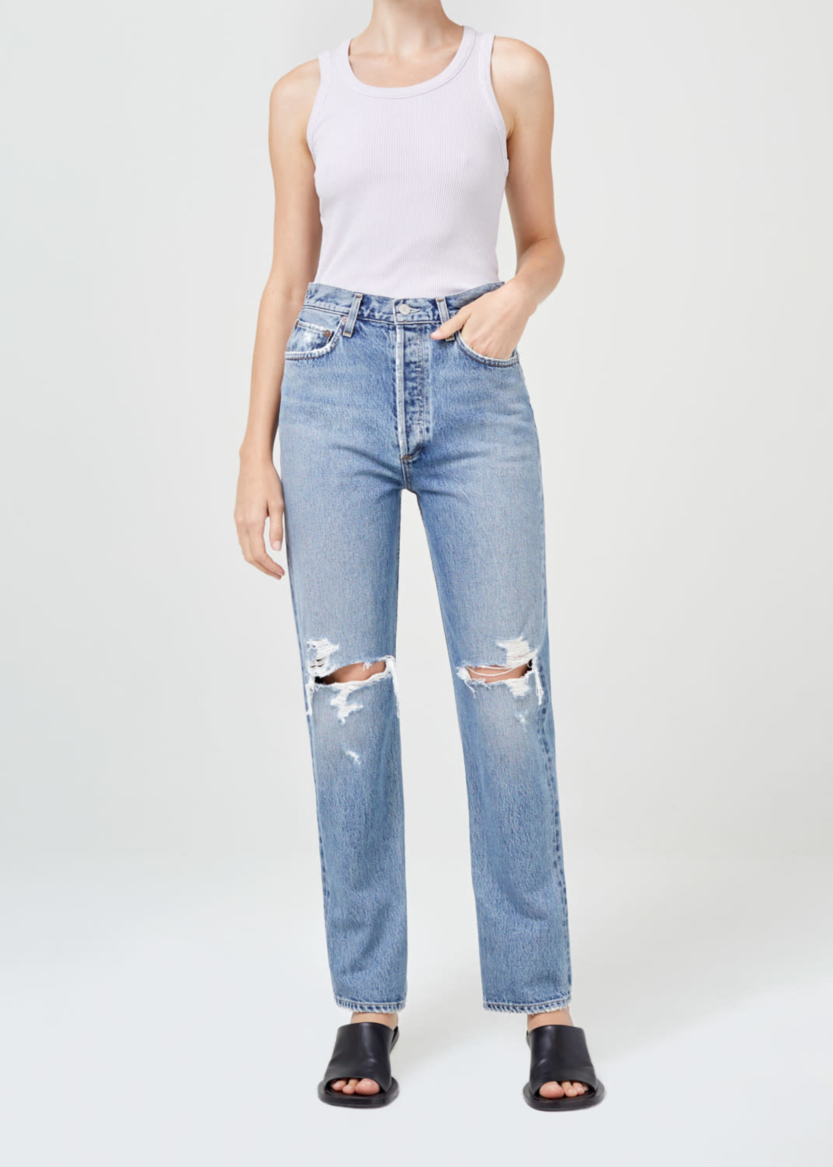 AGOLDE 90's Pinch Waist High Rise Straight Jean in Rule
