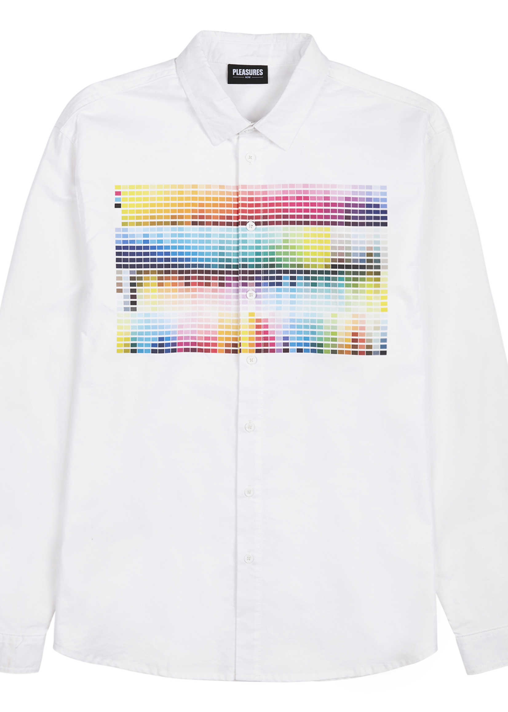 PLEASURES Colors Button Up in White