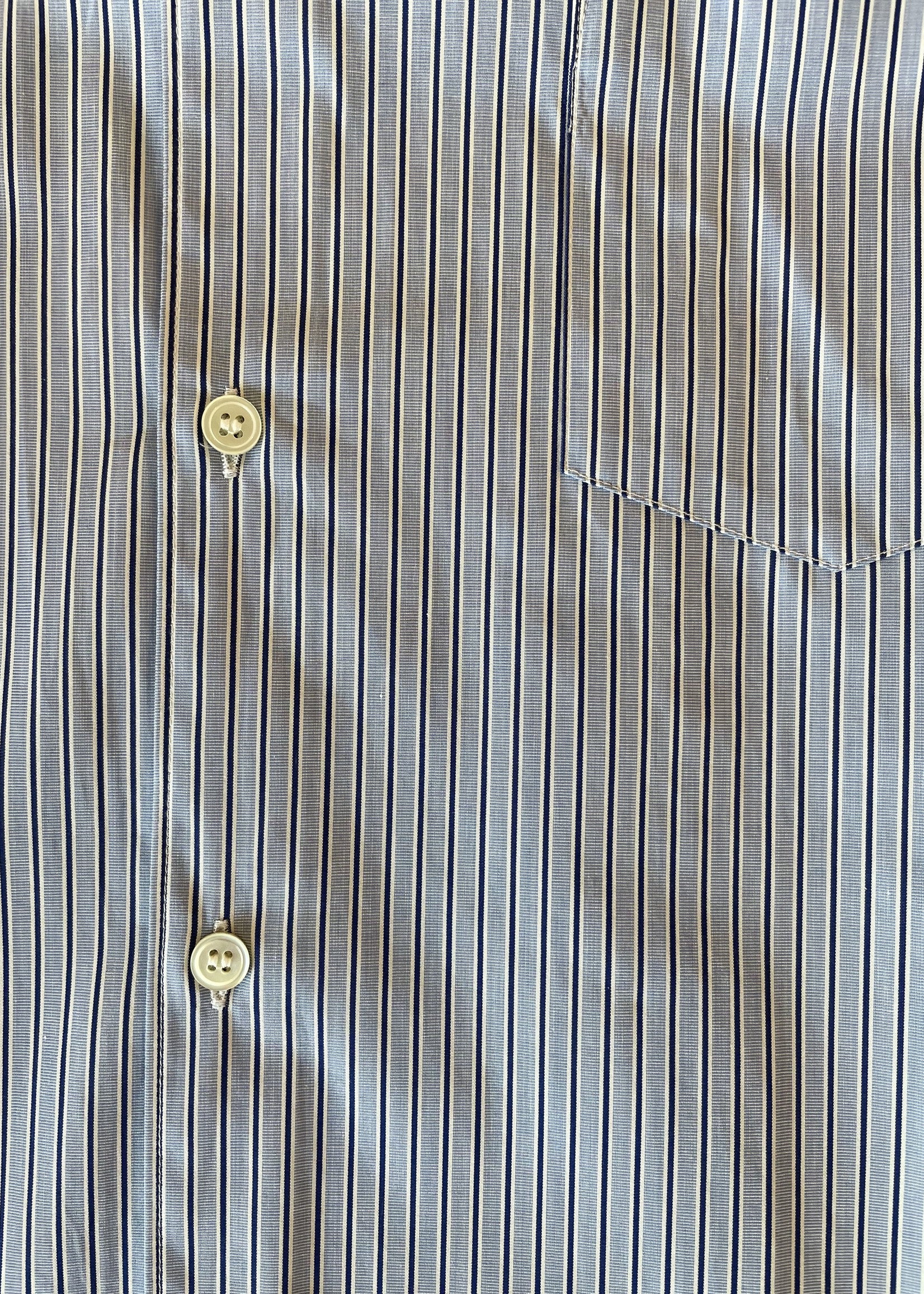 COMME des GARÇONS SHIRT CDGS Blue Stripe Button Up Shirt