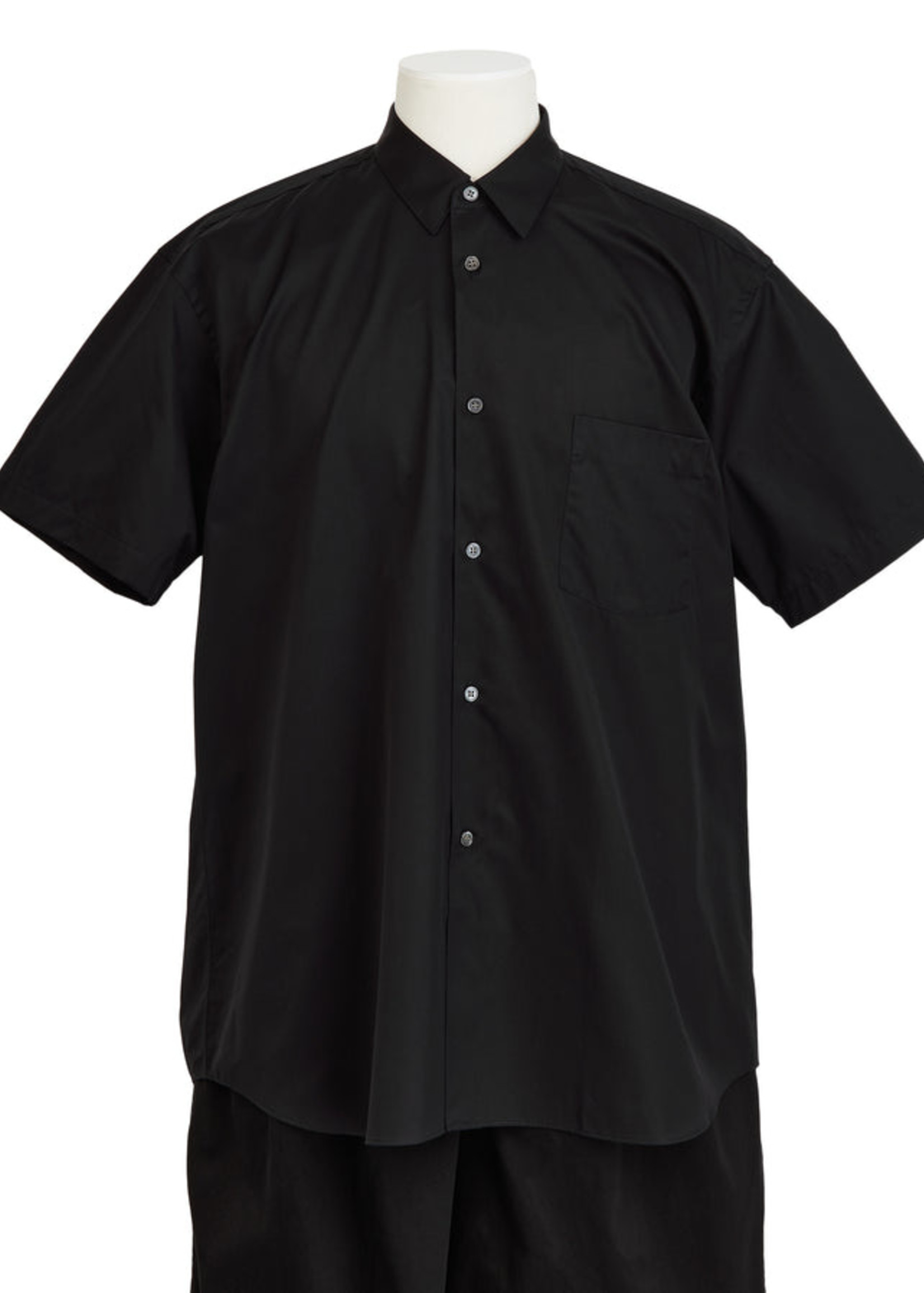 COMME des GARÇONS SHIRT Short Sleeved Button Up Shirt in Black