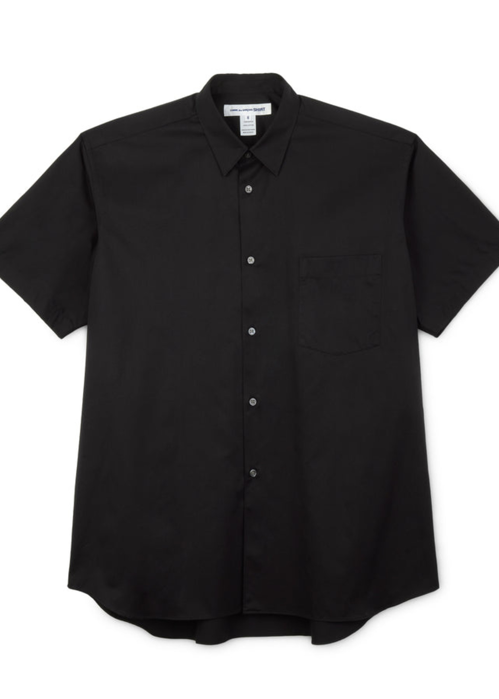 COMME des GARÇONS SHIRT Short Sleeved Button Up Shirt in Black