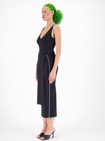 WEINSANTO Fitted Panel Dress with side zip in Black
