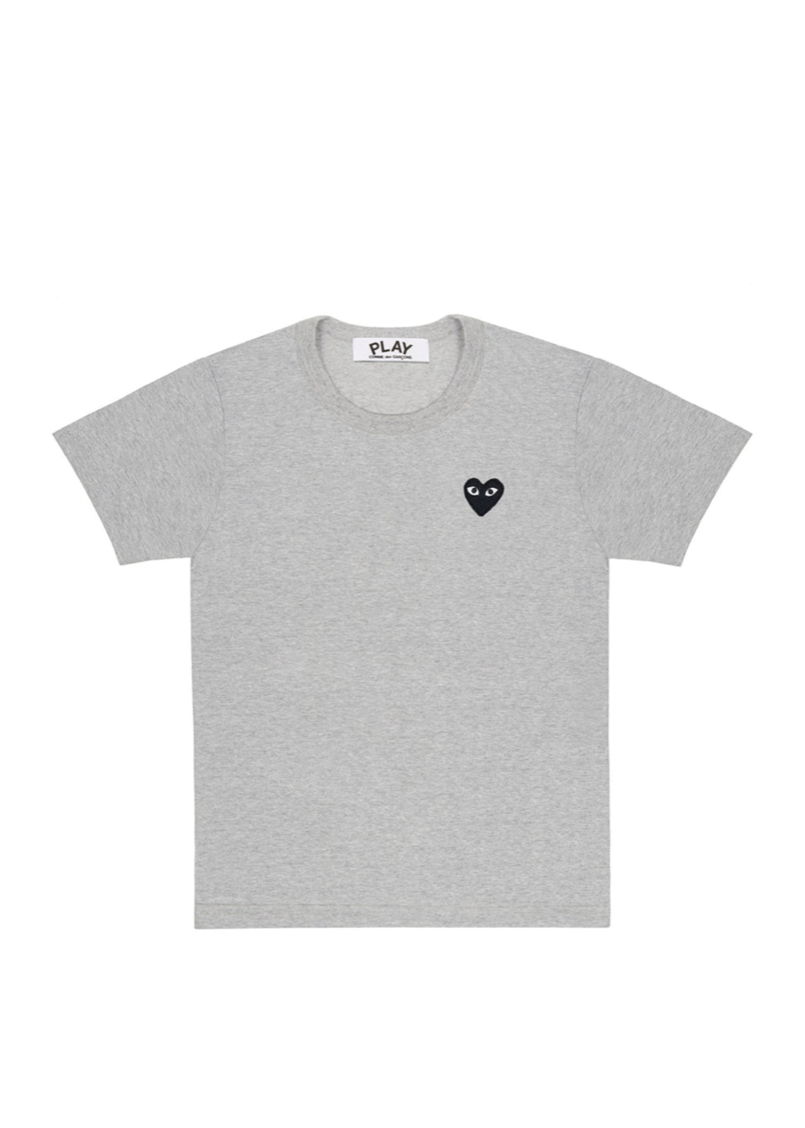 COMME des GARÇONS PLAY Heather Grey T-shirt with Small Black Heart