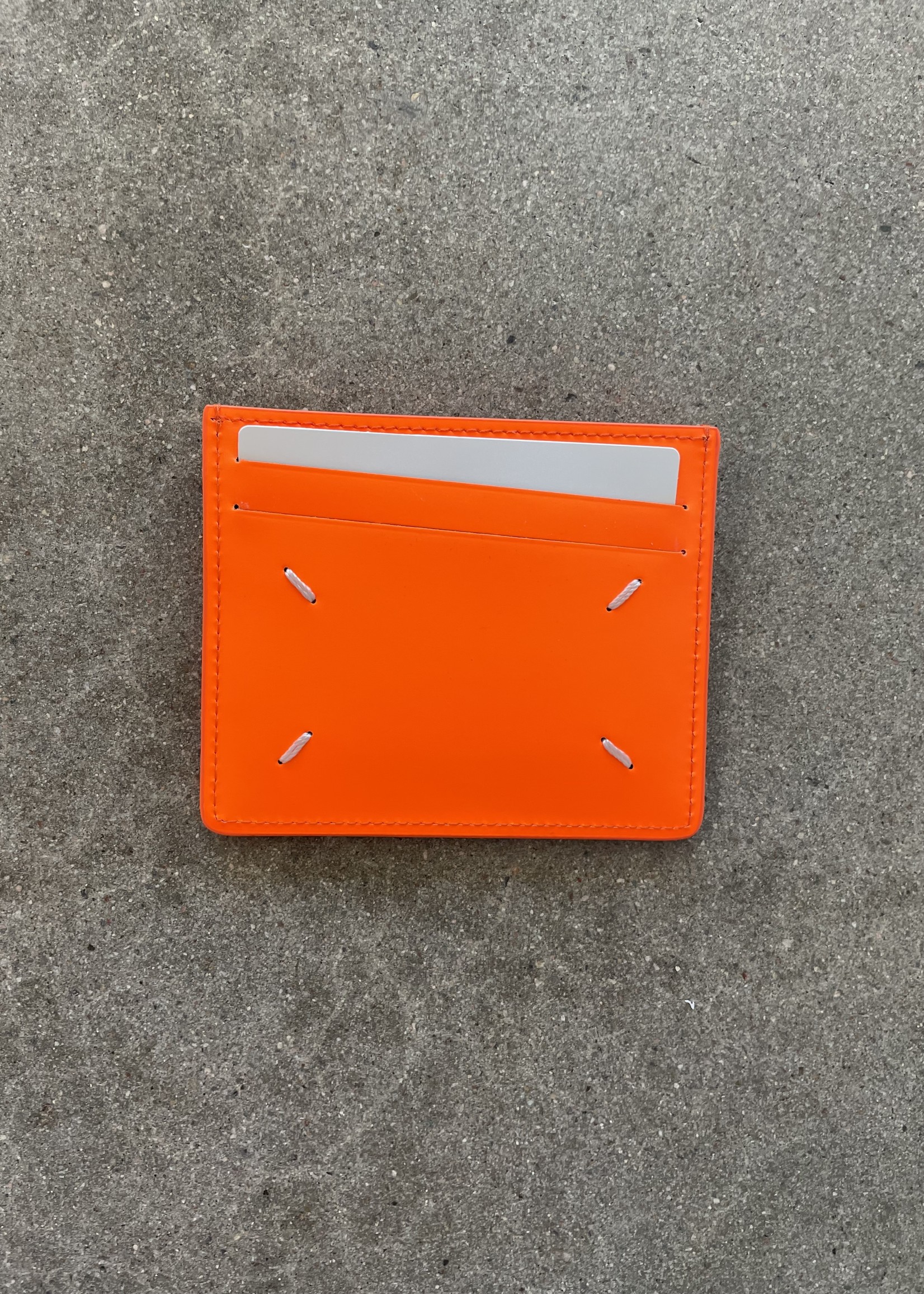 Maison Margiela 5 Card Holder in Bright Orange