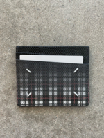 Maison Margiela 5 Card Holder in Gradient Plaid Printed Leather