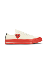 COMME des GARÇONS PLAY PLAY Converse Low Top White and Red
