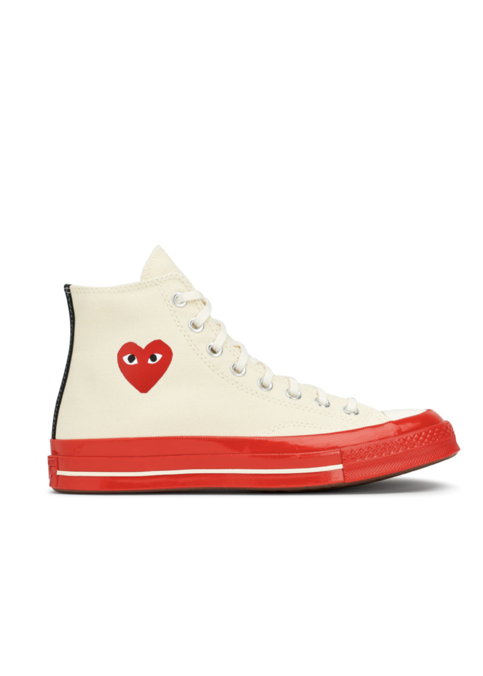 Comme Garçons Converse High Top White and Red - NOW OR NEVER