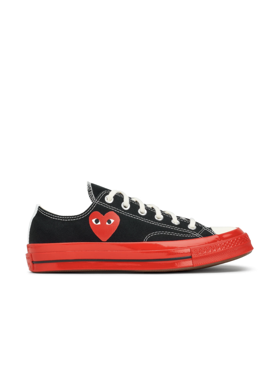 Comme des Garçons Converse Low Top Black and Red - NOW OR NEVER