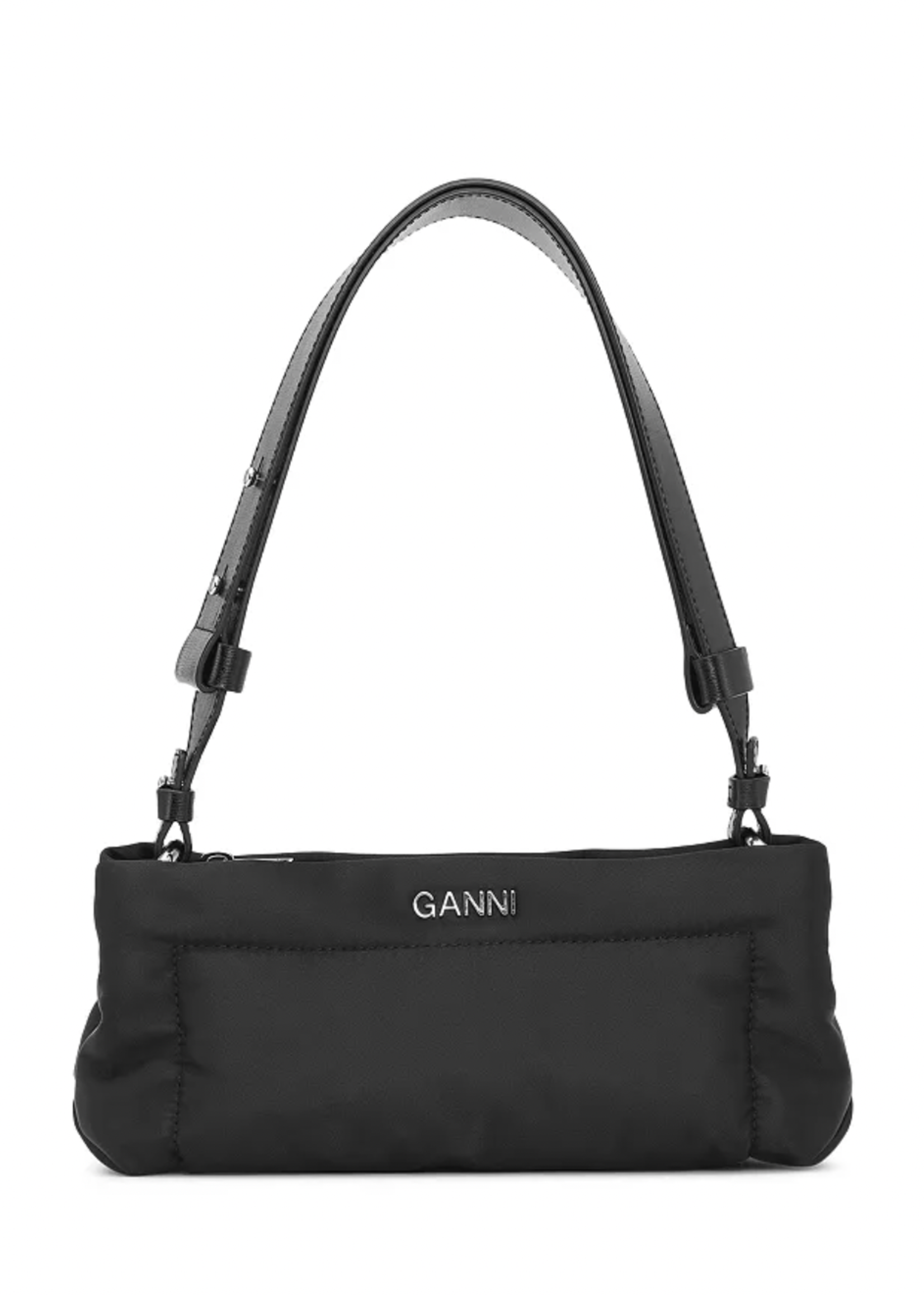 GANNI Mini Pillow Baguette Bag in Black