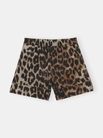 GANNI Sheer Leopard Shorts
