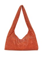 KARA KARA Crystal Mesh Armpit Bag in Orange Peel