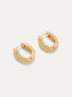Completedworks Crumpled Small Hoop Earrings in Gold
