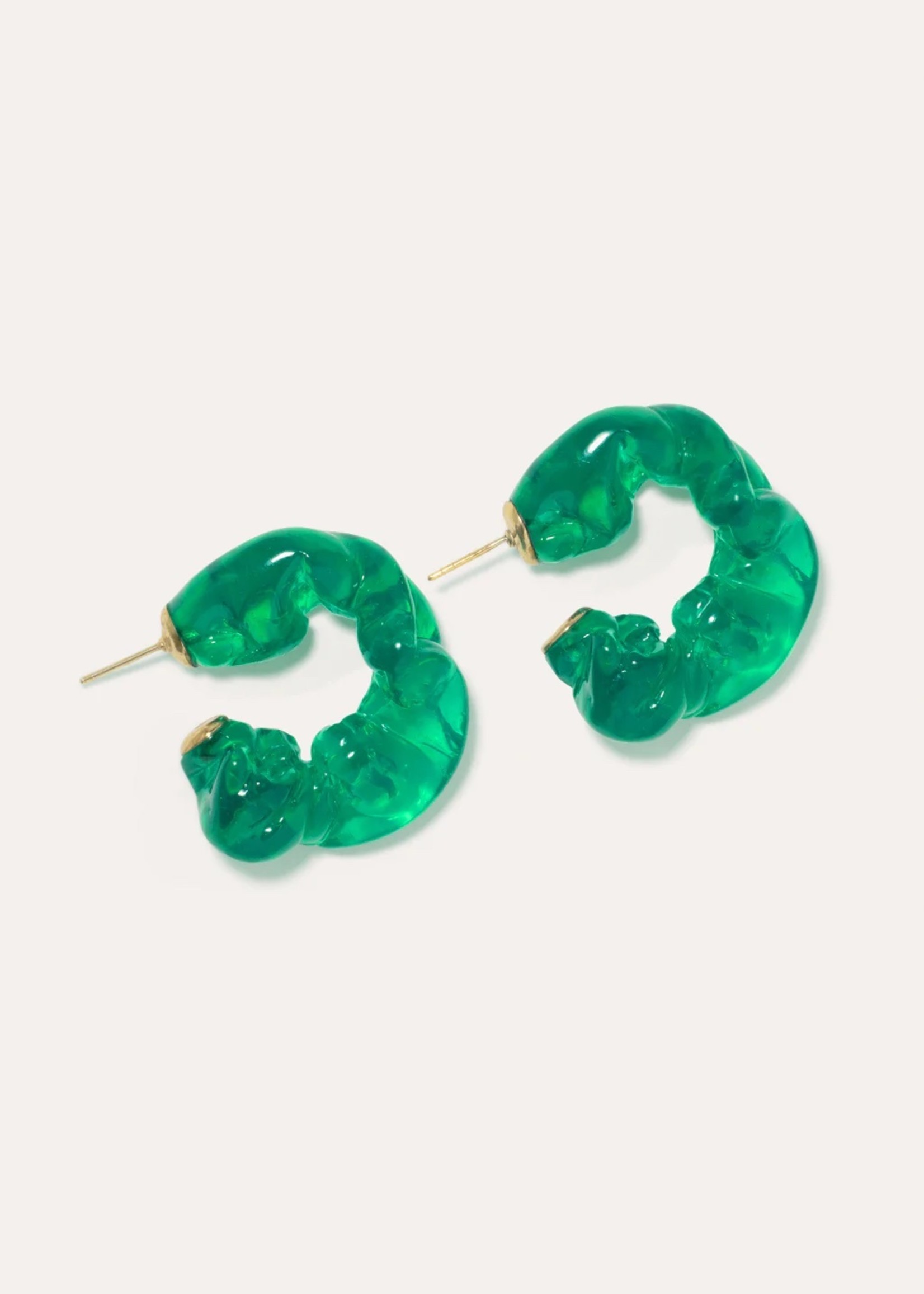 Completedworks Ruffle Resin Earrings in Green
